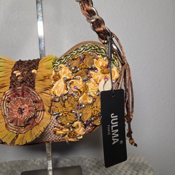 Julma Paris Floral Embellished Shoulder Bag - Picture 4 of 12